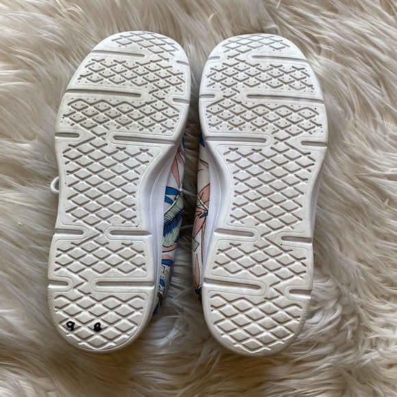 Vans Tropical Leaves Ultra Crush Plimsolls Old School True White Size 9 - Picture 6 of 9